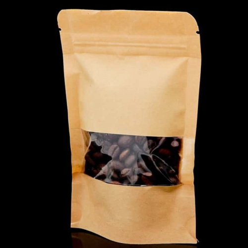 Пакет крафт zip-lock с окном 9*14см