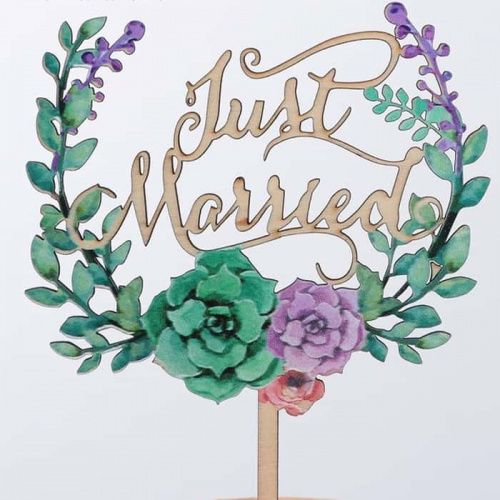 Топпер "JUST married" дерево